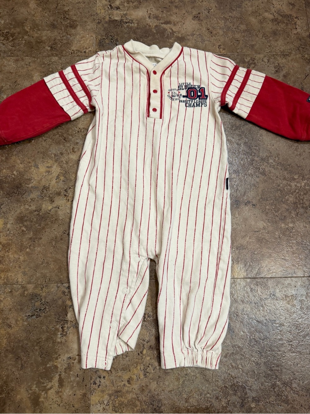 Carter’s Baseball Striped Baby Romper